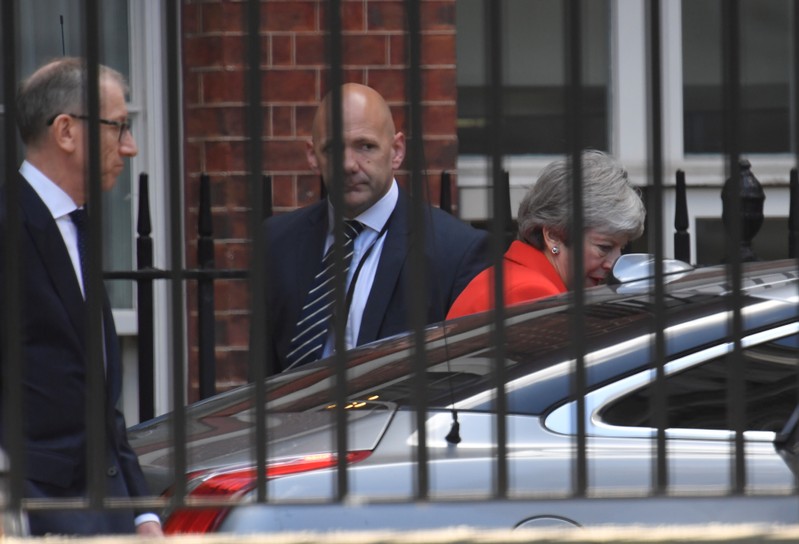 British Prime Minister Theresa May makes a statement