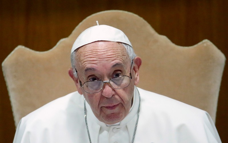 Pope Francis leads the opening of the Italian Episcopal Conference at the Vatican
