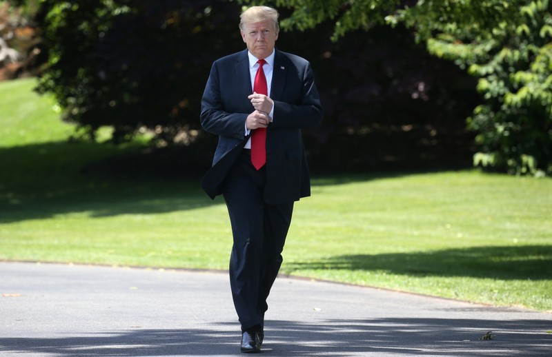 FILE PHOTO - U.S. President Donald Trump boards Marine One to depart for Japan