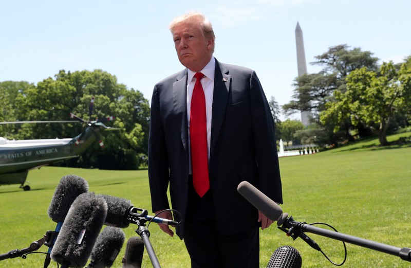 FILE PHOTO - U.S. President Donald Trump boards Marine One to depart for Japan