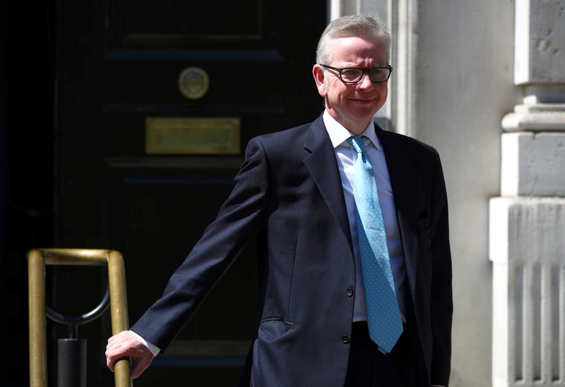 Britain's Secretary of State for Environment, Food and Rural Affairs Michael Gove is seen outside the Cabinet Office in London
