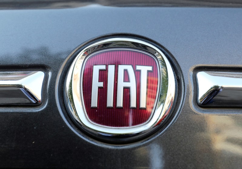 FILE PHOTO: The logo of FIAT carmaker is seen on a vehicle in Cairo