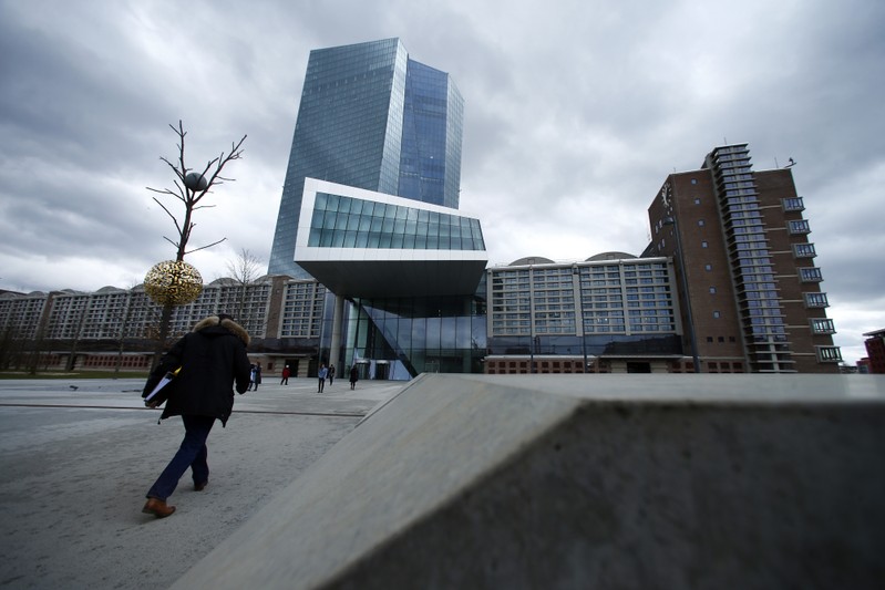 FILE PHOTO: European Central Bank (ECB) headquarters building is seen in Frankfurt