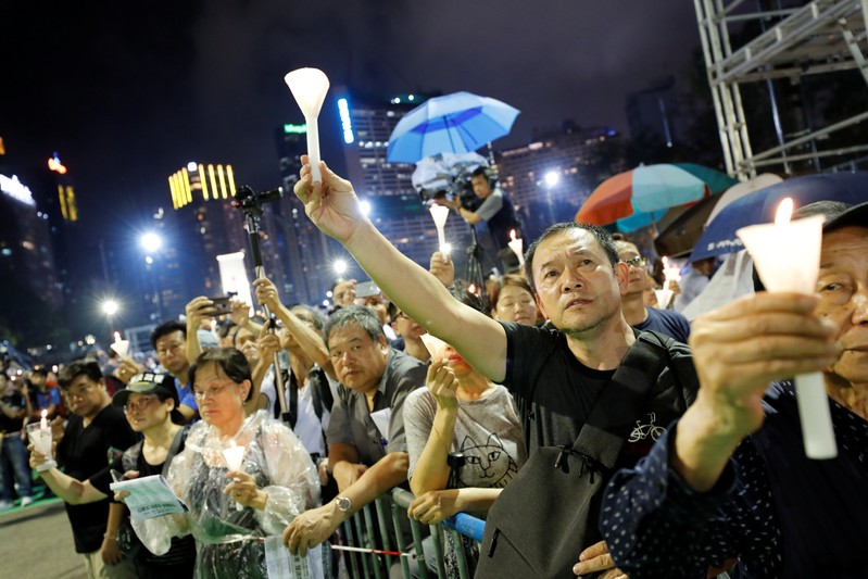 30th anniversary of the crackdown of Beijing's Tiananmen Square in 1989, in Hong Kong