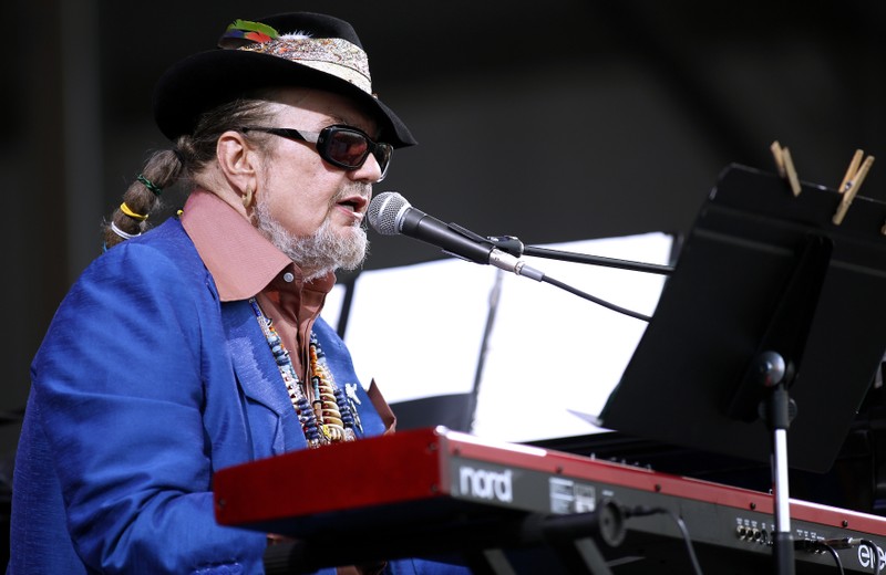 Musician Dr. John performs during the New Orleans Jazz and Heritage Festival in New Orleans