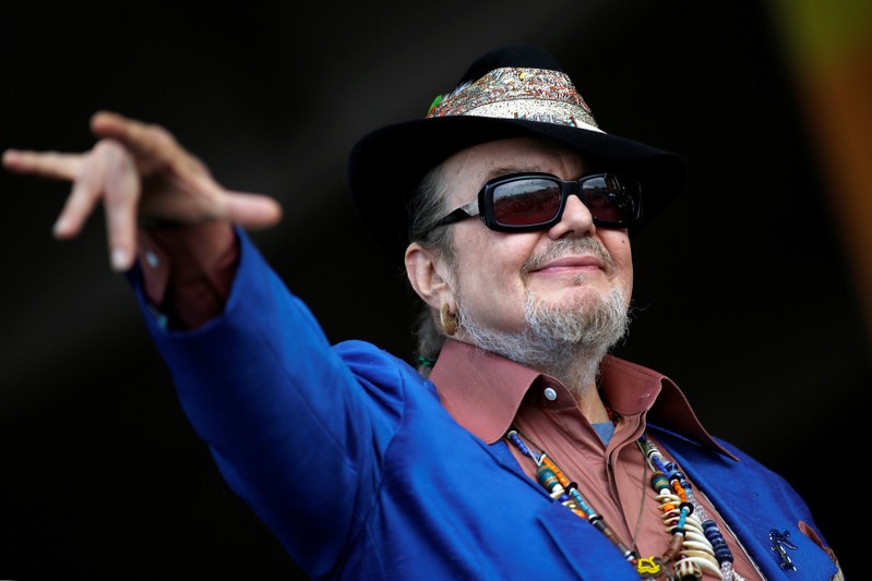 FILE PHOTO: Musician Dr. John gestures to the crowd during the New Orleans Jazz and Heritage Festival in New Orleans