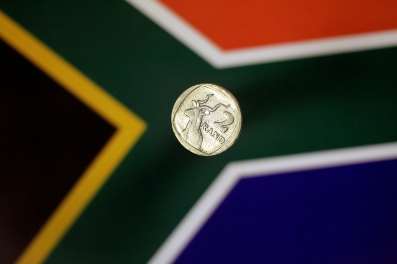 FILE PHOTO: Illustration photo of a two Rand coin from South Africa