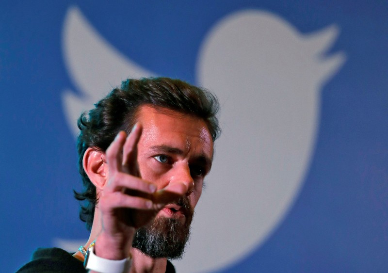 Twitter CEO Jack Dorsey addresses students during a town hall at the Indian Institute of Technology (IIT) in New Delhi