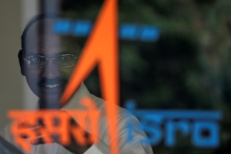 Kailasavadivoo Sivan, chairperson of the Indian Space Research Organization (ISRO), arrives to attend a news conference at its headquarters in Bengaluru
