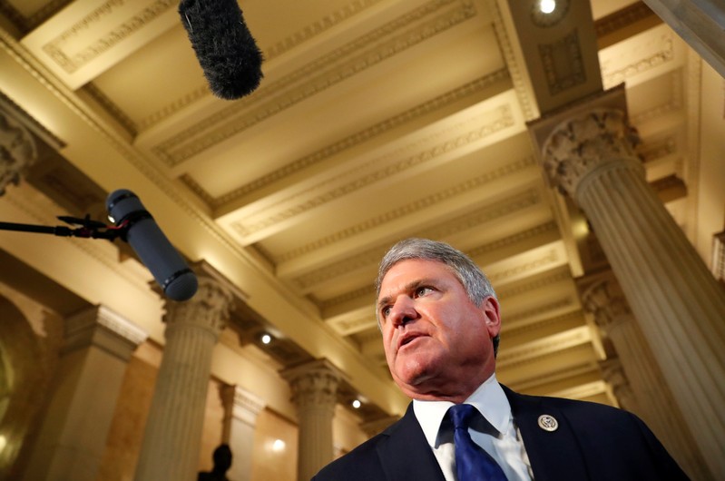 U.S. Representative Michael McCaul, the Chairman of the Homeland Security Committee, speaks to the news media at the U.S. Capitol in Washington