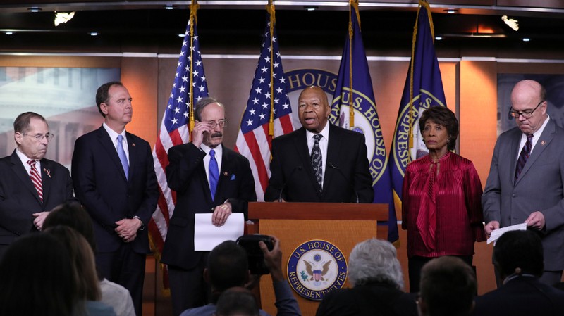 FILE PHOTO: Democratic U.S. House committee chairmen Nadler, Engel, Cummings, Schiff, Waters and McGovern hold a news conference to discuss their investigations into the Trump administration on Capitol Hill in Washington