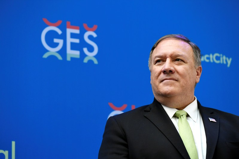 U.S. Secretary of State Mike Pompeo speaks at the GES 2019