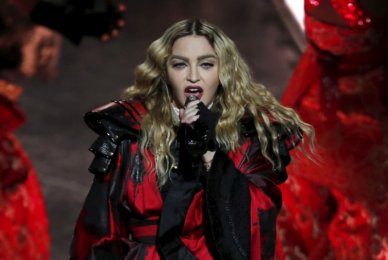 FILE PHOTO: Madonna performs during her Rebel Heart Tour concert at Studio City in Macau
