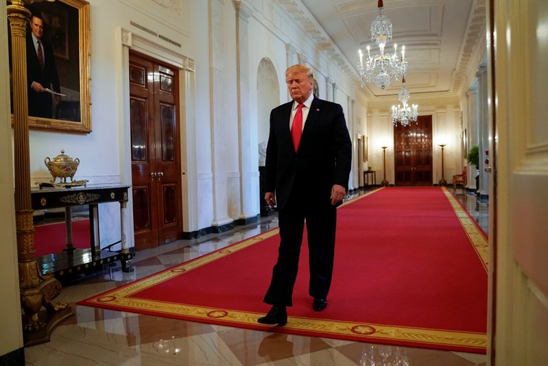 Trump speaks about second chance hiring at the White House in Washington