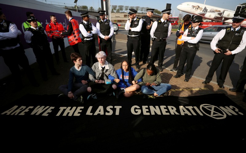 FILE PHOTO: Extinction Rebellion protest in London