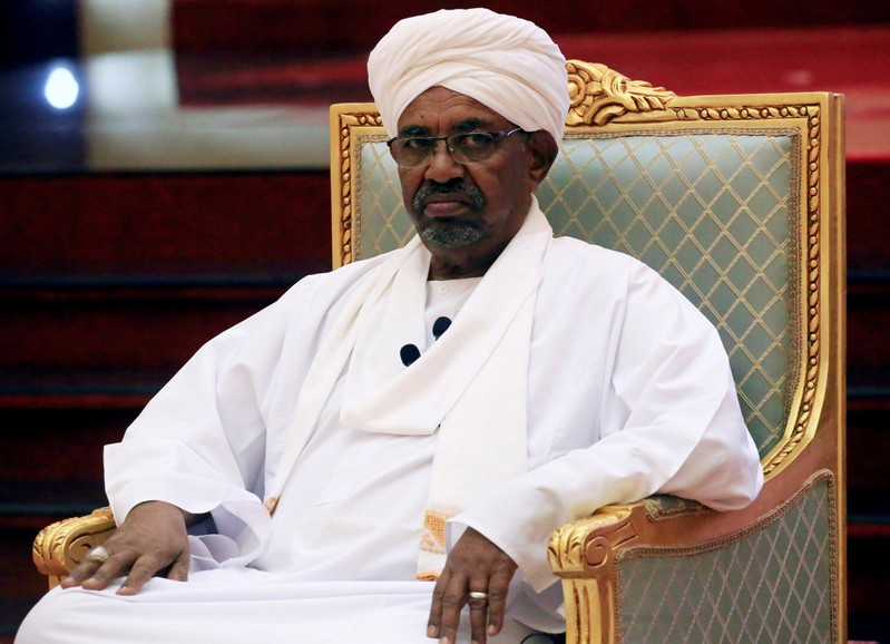 FILE PHOTO: Sudanese President Omar al-Bashir addresses the National Dialogue Committee meeting at the Presidential Palace in Khartoum