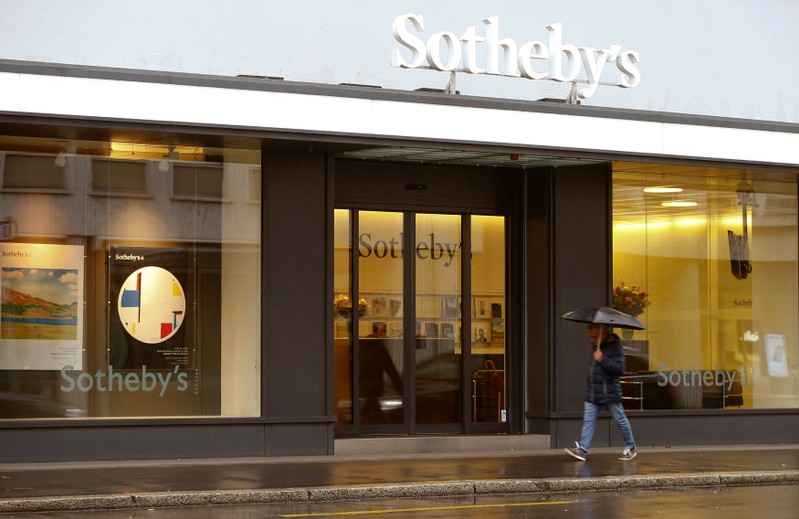 FILE PHOTO: Logo of Sotheby's auction house is seen in Zurich