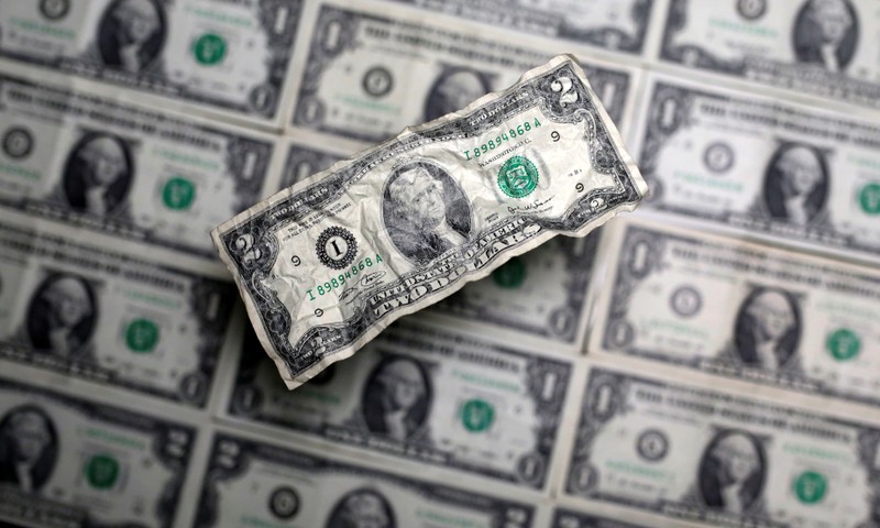 FILE PHOTO: U.S. dollar banknote is seen in this picture illustration