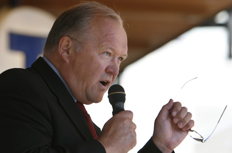 FILE PHOTO: Sweden's prime minister speaks at campaign rally in Stockholm
