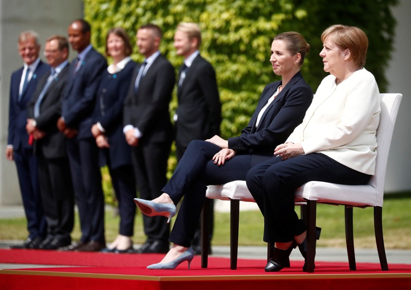 German Chancellor Merkel receives Denmark's Prime Minister Frederiksen in Berlin