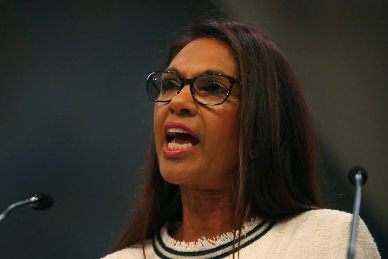 FILE PHOTO: Anti-Brexit campaigner Gina Miller addresses the audience at the Liberal Democrats Conference in Brighton
