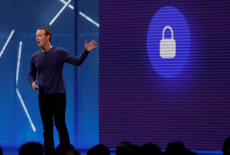FILE PHOTO: Facebook CEO Mark Zuckerberg speaks at Facebook Inc's annual F8 developers conference in San Jose