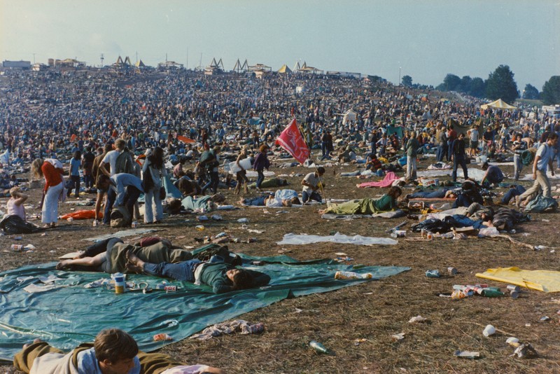 Attendees at the Woodstock Music Festival in August 1969, Bethel, New York, U.S. in this handout image.