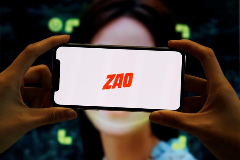 FILE PHOTO: Illustration picture of Chinese app ZAO