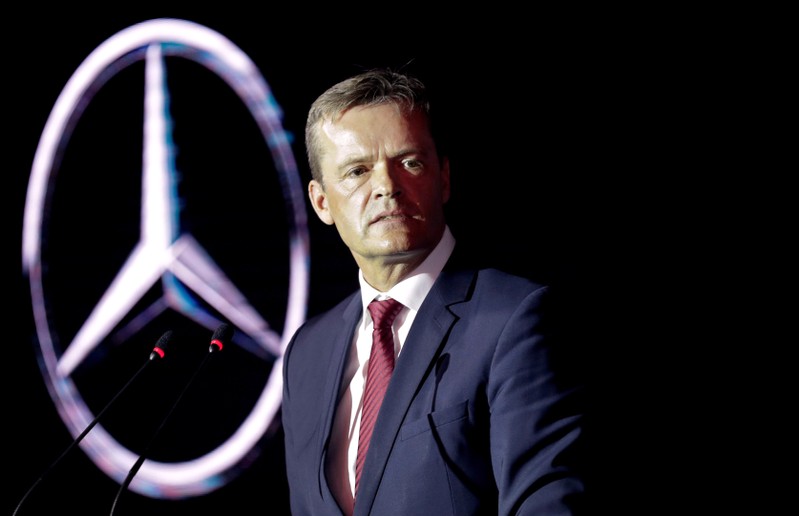 FILE PHOTO: Markus Schaefer, a member of the divisional board of Mercedes-Benz Cars, speaks at a new Mercedes-Benz plant's cornerstone laying ceremony in the town of Esipovo outside Moscow