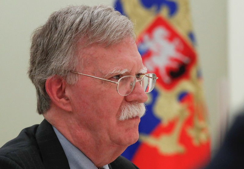 U.S. National Security Adviser Bolton attends a meeting with Russian President Putin in Moscow
