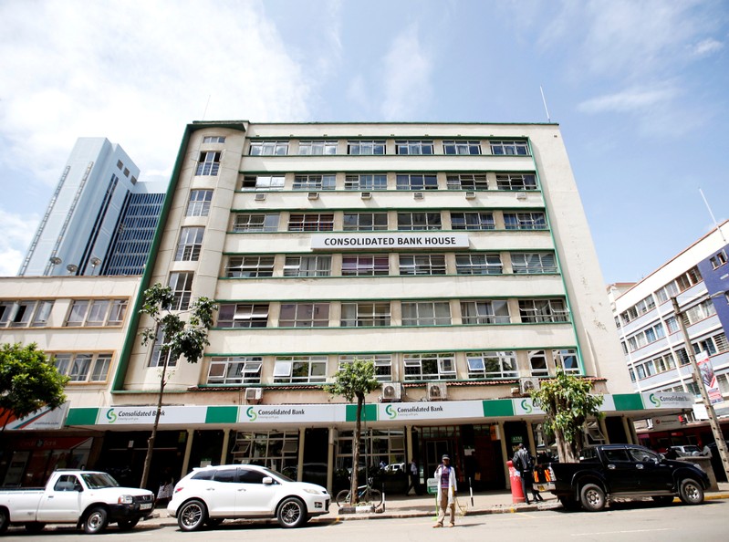 FILE PHOTO: A general view shows the Consolidated Bank head office located at the Consolidated Bank House on Koinange Street in Nairobi