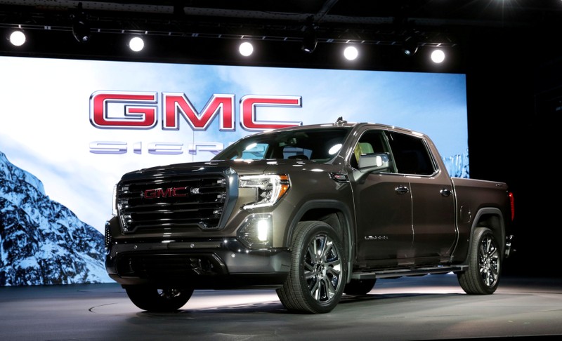 FILE PHOTO: General Motors debuts the new 2019 GMC Sierra pickup truck at the Russell Industrial Center in Detroit