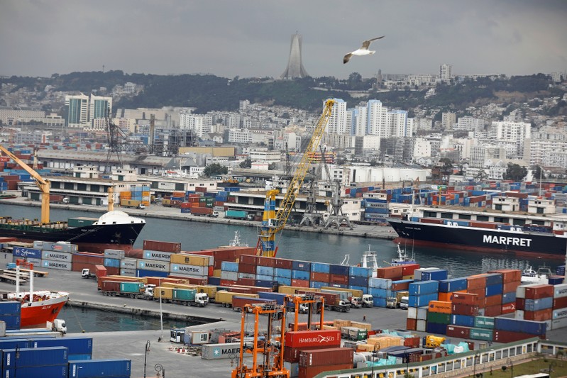 FILE PHOTO: General view of the port terminal in Algiers