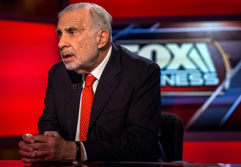 FILE PHOTO: Carl Icahn gives an interview on FOX Business Network's Neil Cavuto show in New York