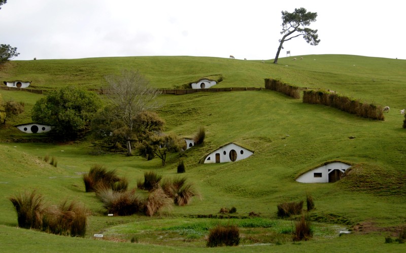 FILE PHOTO: The remains of the Hobbiton movie set from the film the Lord of the Rings at the town of Matamata