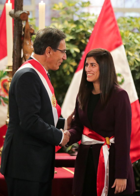 FILE PHOTO: Peru's President Martin Vizcarra attends a swearing-in ceremony at the government palace in Lima