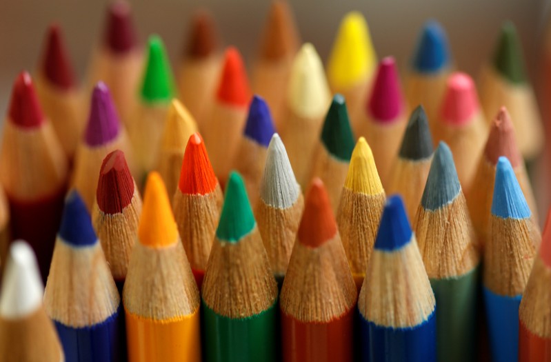 FILE PHOTO: Wood-cased coloured pencils are pictured in a shop at Faber-Castell manufacturer in Stein