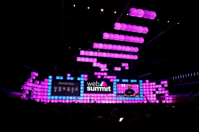 General view of the central stage of the Web Summit, in Lisbon