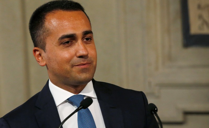 5-Star Movement leader Luigi di Maio speaks to the media after consultations with Italian President Sergio Mattarella in Rome