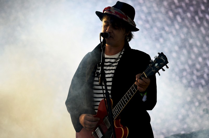 FILE PHOTO - Pete Doherty of The Libertines performs on the Pyramid stage at Worthy Farm in Somerset during the Glastonbury Festival