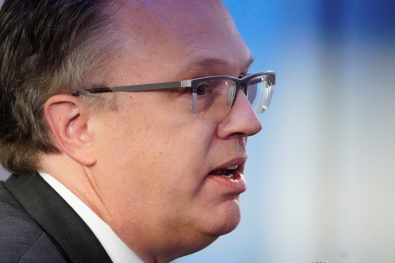 John Williams, CEO of the Federal Reserve Bank of New York, speaks at an event in New York