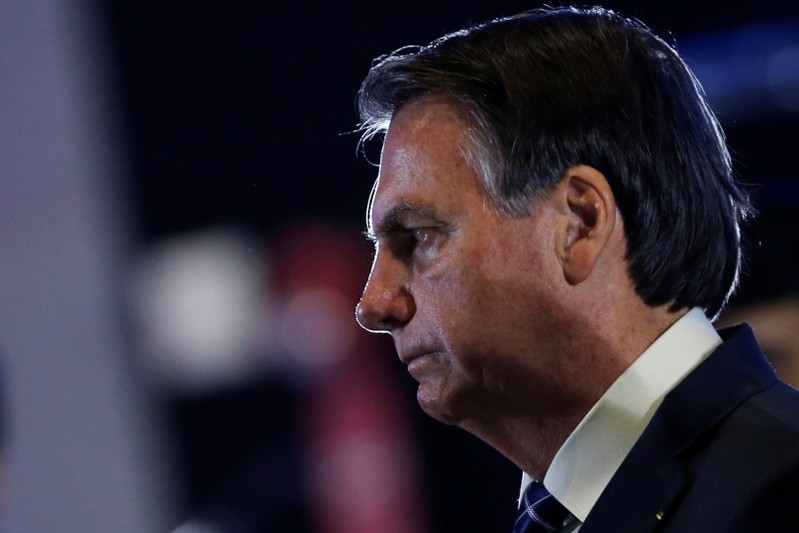 Brazil's President Jair Bolsonaro attends the event