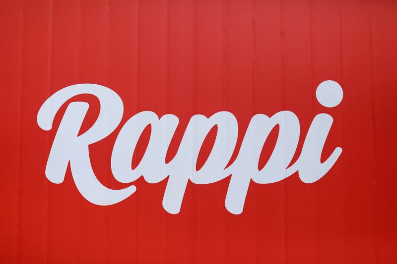 FILE PHOTO: The logo of the Colombian on-demand delivery company Rappi is seen in Bogota