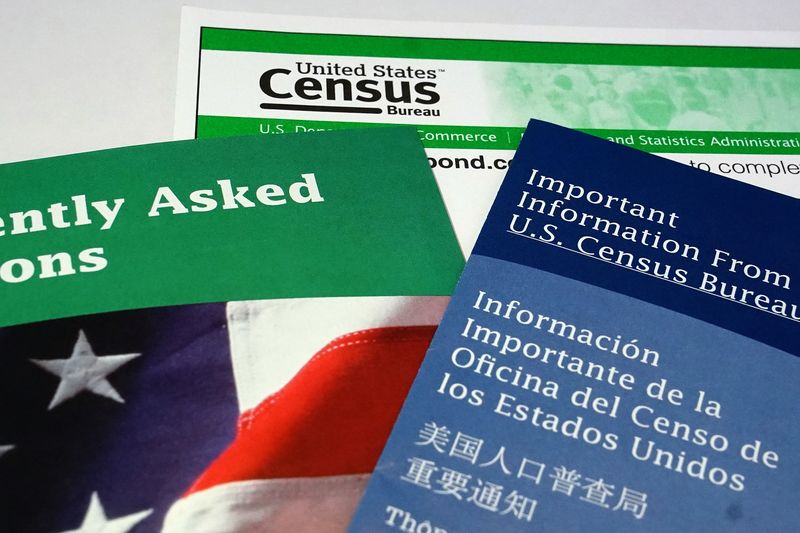 FILE PHOTO: U.S. Census pamphlets and paperwork are pictured iin the Manhattan borough of New York City