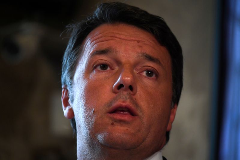 FILE PHOTO: Former Italian Prime Minister Matteo Renzi speaks at a news conference regarding his proposal for a transitional Italian government in Rome
