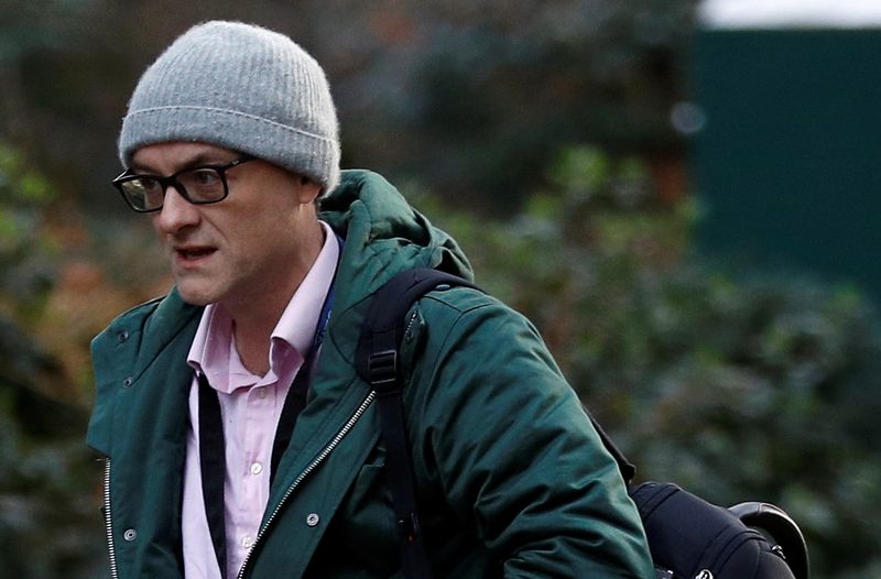 Dominic Cummings, special advisor for Britain's Prime Minister Boris Johnson, is seen outside Downing Street in London
