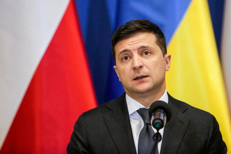 Ukrainian President Zelenskiy meets with his Polish counterpart Duda in Oswiecim