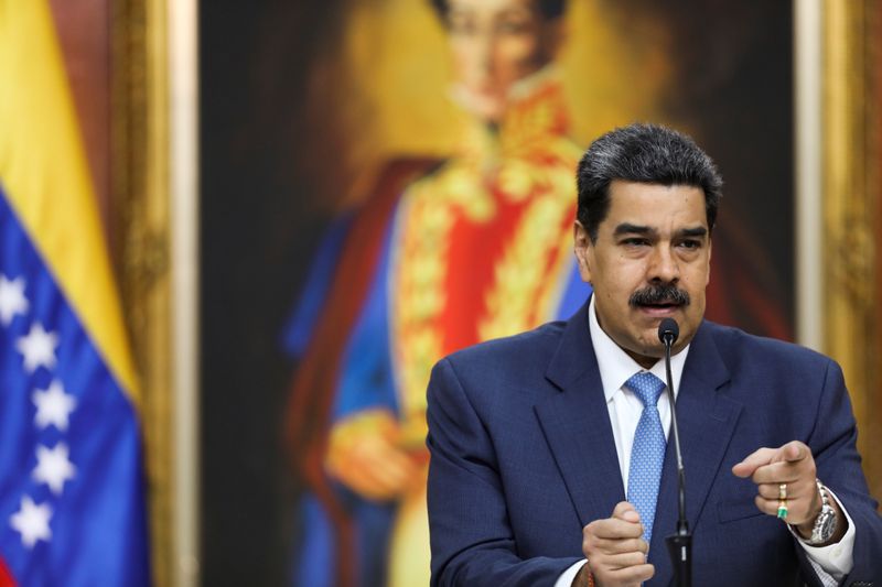 Venezuela's President Nicolas Maduro speaks during a news conference in Caracas