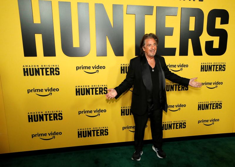 Cast member Pacino poses at a premiere for the television series