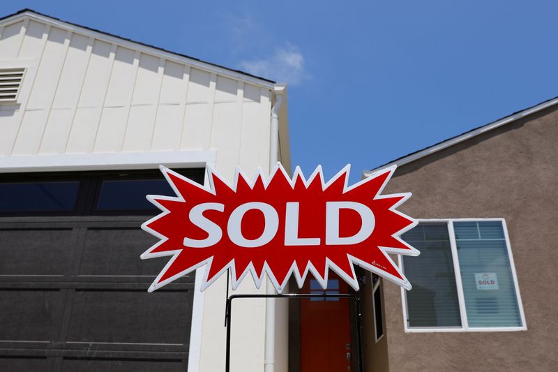 FILE PHOTO: A newly constructed single family home is shown as sold in Encinitas, California